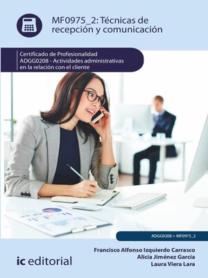 cover image of Técnicas de recepción y comunicación. ADGG0208
